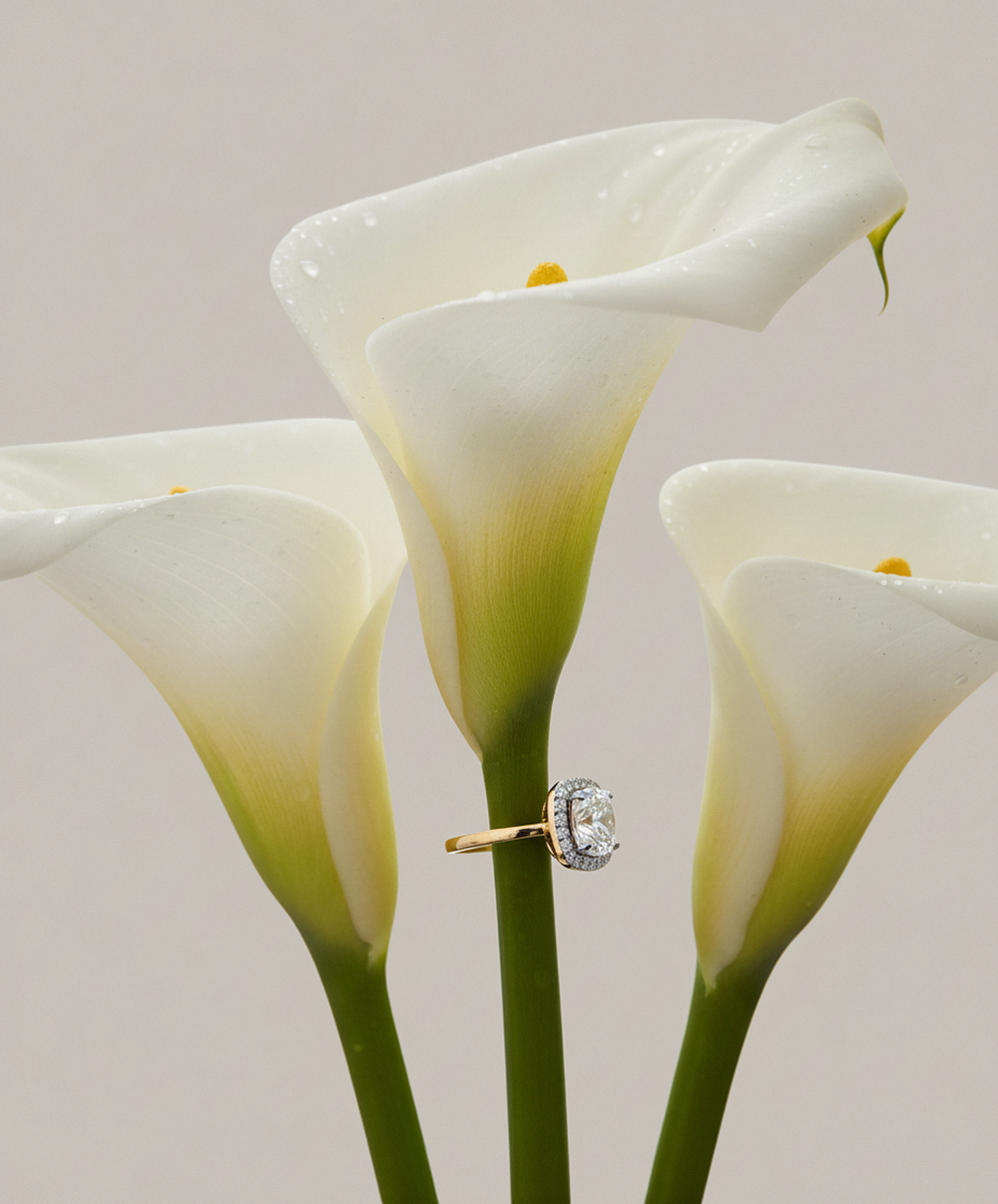 Кольцо из золота с фианитом, 019015