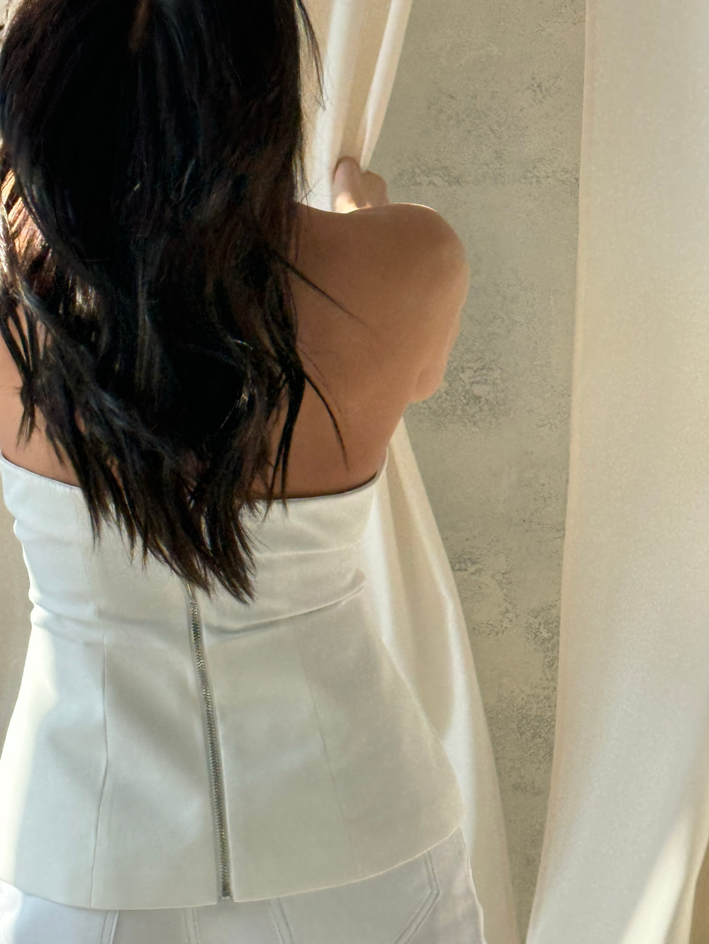 Топ-корсет молочный