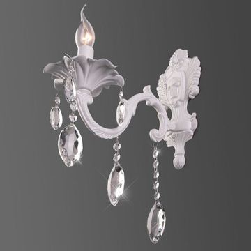 10108/1 / настенный светильник / белый/прозрачный хрусталь Strotskis