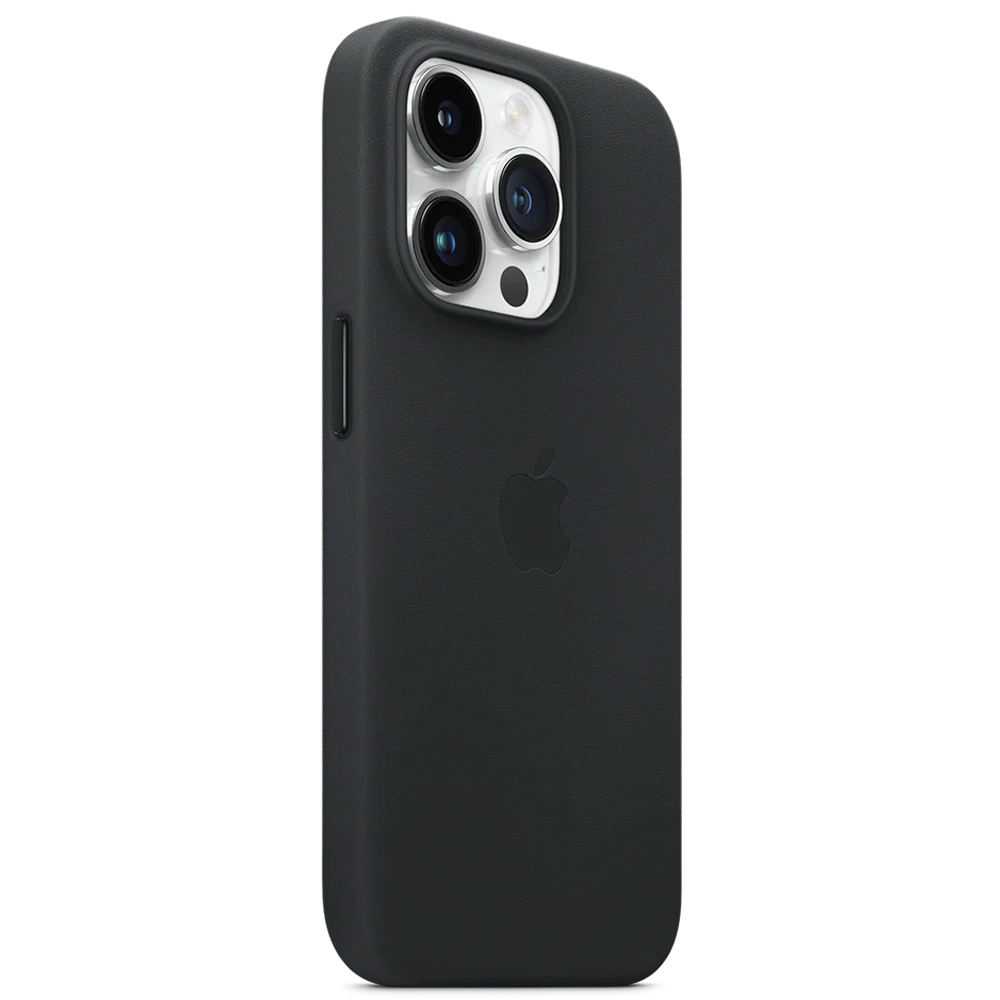 Кожаный чехол с поддержкой MagSafe Apple Leather Case для iPhone 14 Pro, Midnight (Темная ночь)