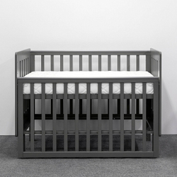 Кровать Antemi Mari 120х60 с маятником Ник 14 г Графит + НиК 15 г Графит