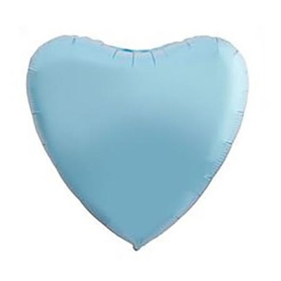 Сердце LIGHT BLUE пастель 30"/76см шар фольга