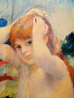 Штора «Девушка у озера», по мотивам живописи художника Огюста Ренуара, картина «La TOILETTE»