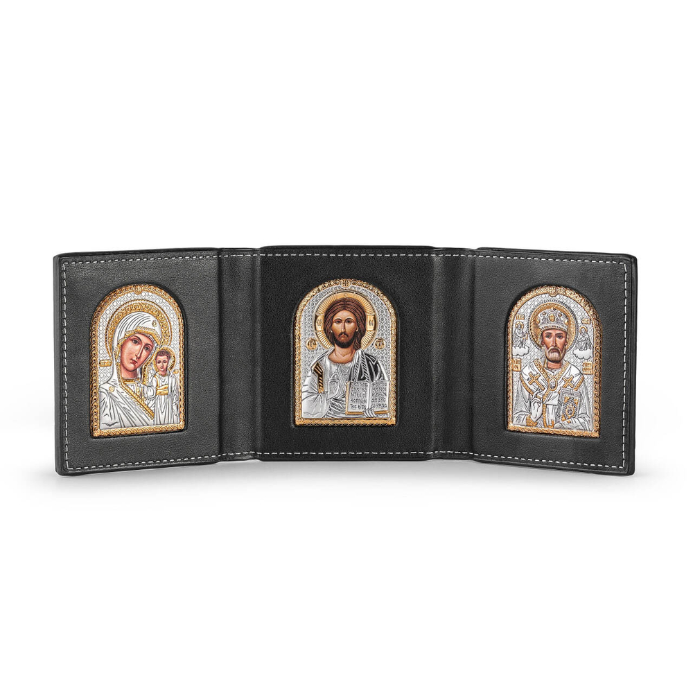 Складень карманный Спаситель Казанская Николай 90х255мм