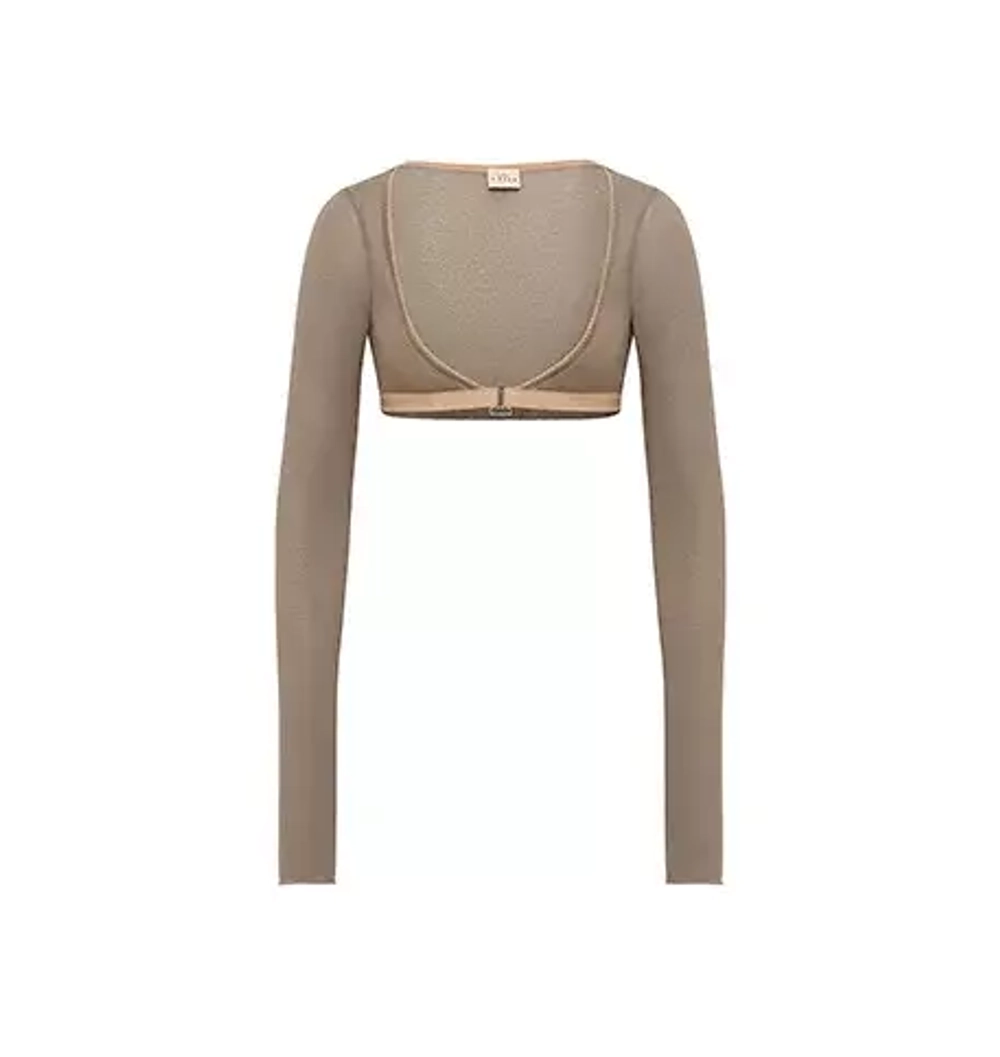 Болеро вторая кожа М, Серо-Бежевое