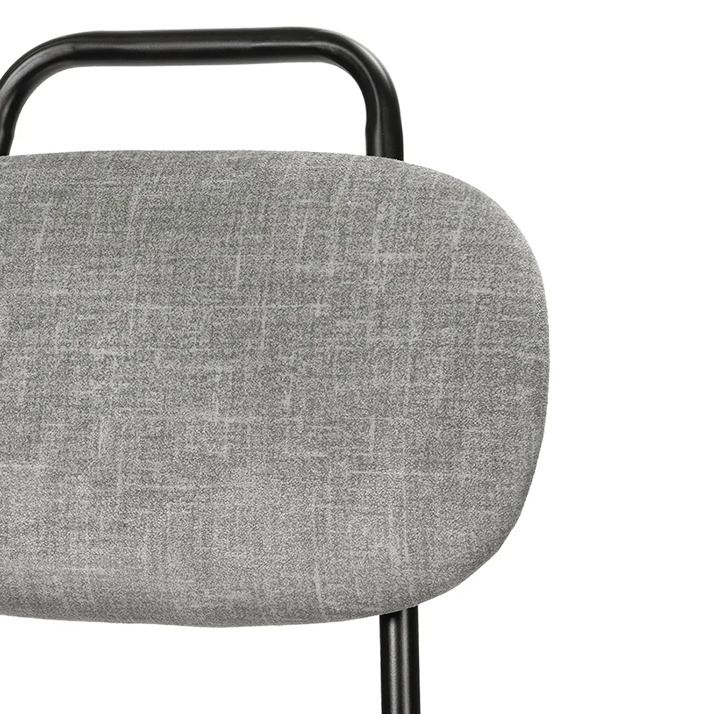 Стул MOLLY разборный черный каркас серое сиденье