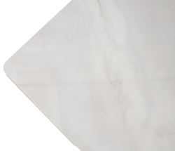 Стол ШЕРЛ  220 CRYSTAL ONIX BIANCO, керамика / Латте каркас М-City