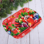 Поднос пластиковый «Новогодние подарки» 25*35см