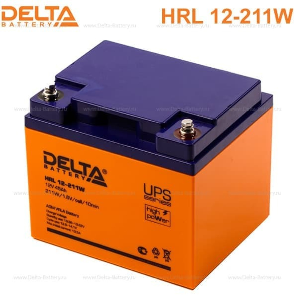 Аккумуляторная батарея Delta HRL 12-211W (12V / 45Ah)