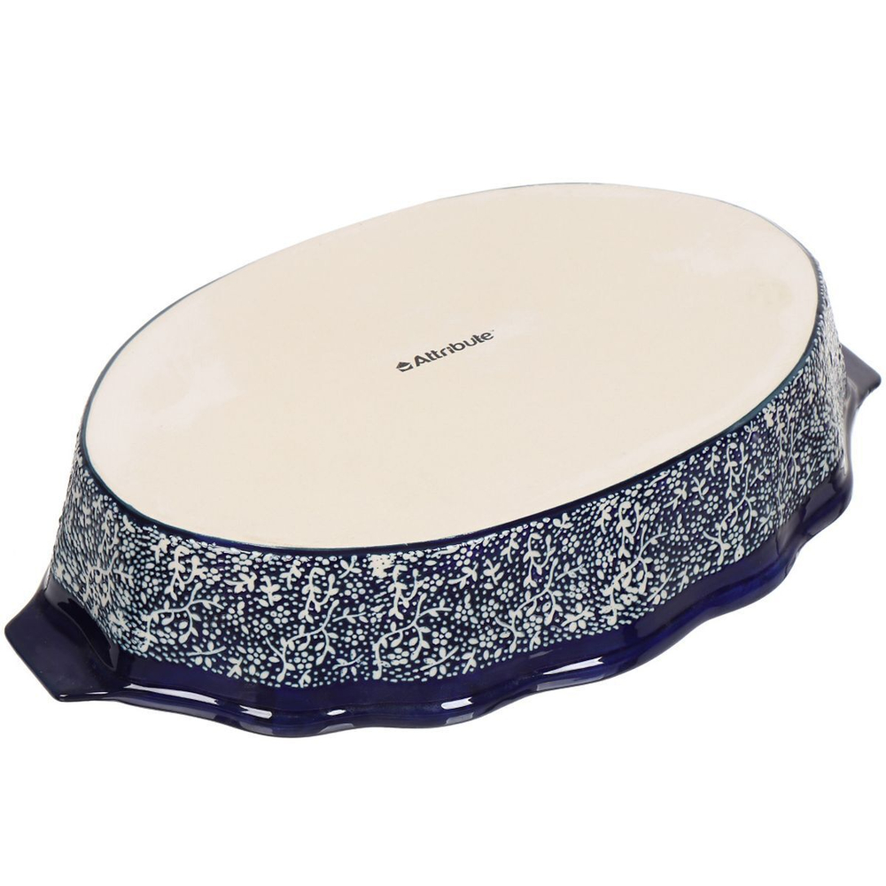 Форма для выпечки керам, 21х34 см, овал, син, Attribute, Eclipse blue, ABK105-SRT-B