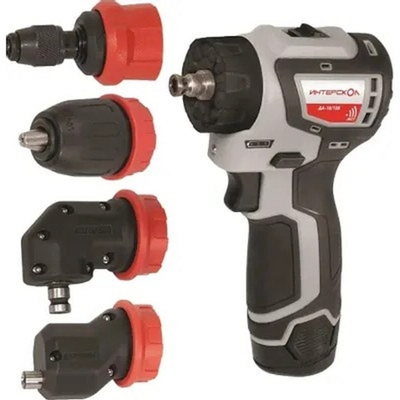ИНТЕРСКОЛ ДА-10/12В 36 КомбиМАКС бесщеточная аккум. дрель-шуруп [687.2.2.78] { Li-ion, сумка, 2 аккум., 2Ач, 4 насадки }