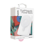 Внешний аккумулятор MagSafe VLP Dual Power Bank (5000 мА·ч) Беспроводная зарядка: Qi 15 Вт, магнитное крепление для зарядки Apple Watch (Qi 3 Вт). Проводная зарядка: USB-C. Есть LED-индикация и поддержка PD. Энергоёмкость — 19,25 Вт·ч. Максимальная выходн
