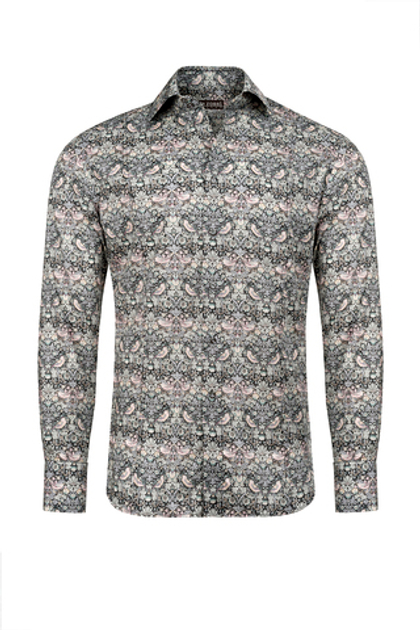 Рубашка разноцветная с принтом Уильяма Морриса «Клубничный вор»