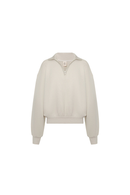 Свитшот на короткой молнии Слоновая кость