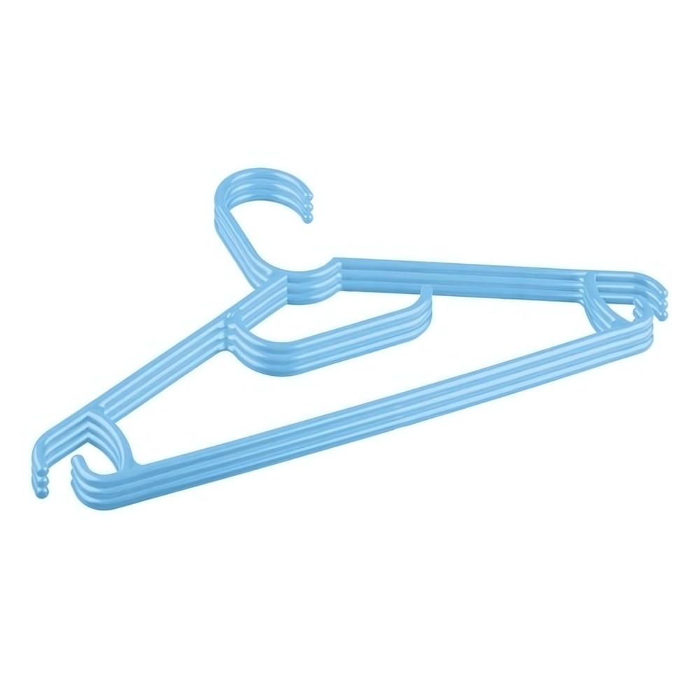 Плечики детские в наборе 3шт «ЭКСПЕРТХАУС», цвет светло-голубой, 31.5см