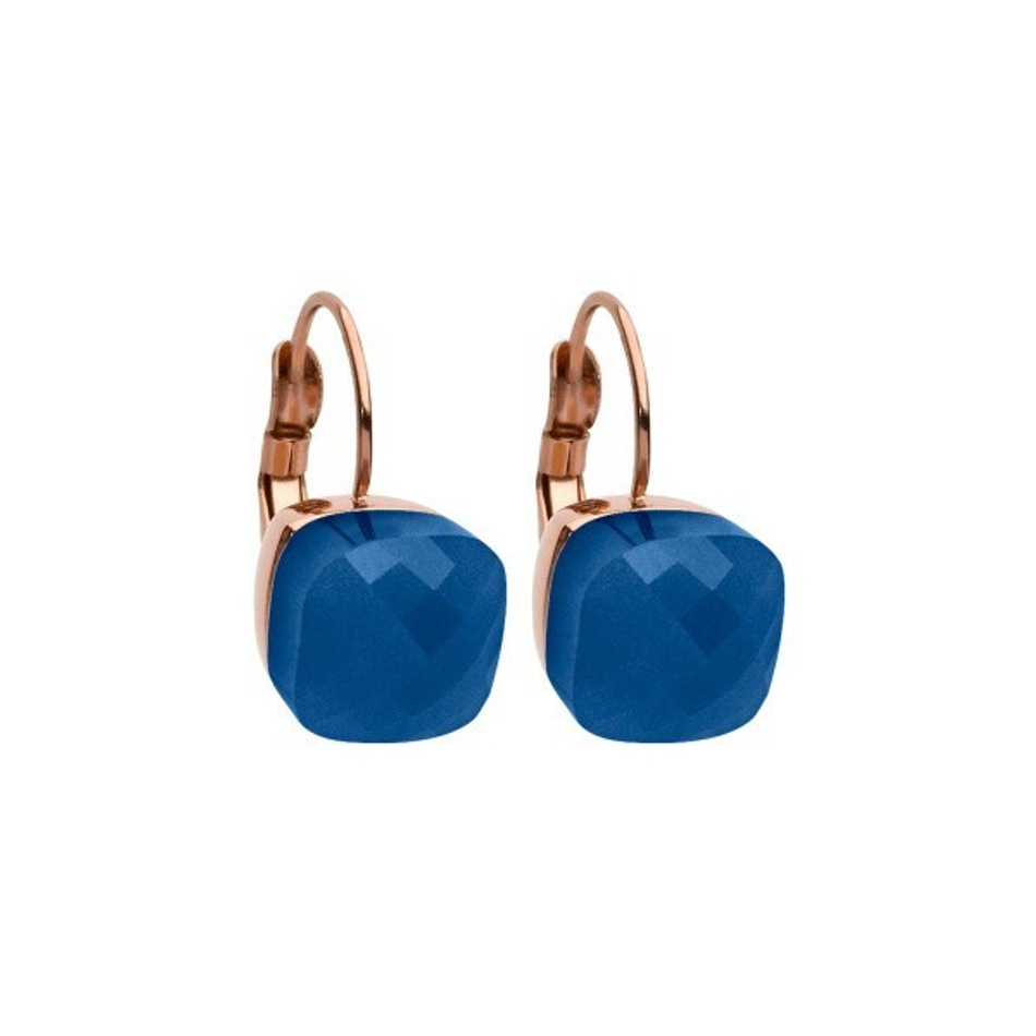 Серьги Qudo Firenze dark blue opal 304128 BL/RG