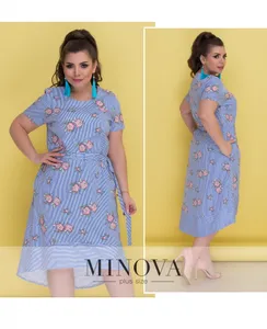 Платье 296-голубой Minova