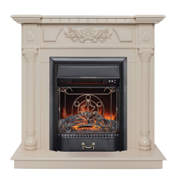 Электрокамин RealFlame Dacota WT белый дуб с очагом Majestic Lux Black