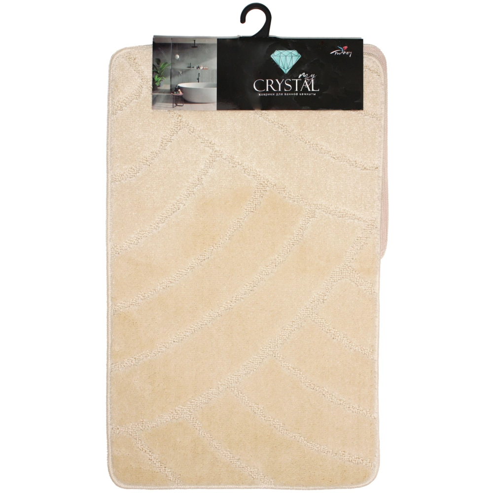 Комплект ковриков для ванной и туалета My Crystal серия Gold 50*80 и 40*50 бежевый МС 2-071 РАДУГА