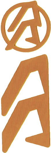 Логотипные вставки Alpha-X (цвет:медный, правые)