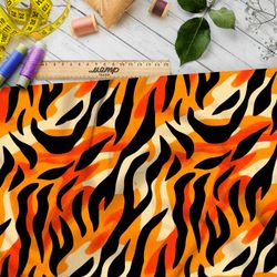 Ткань премиум габардин тигриная фантазия