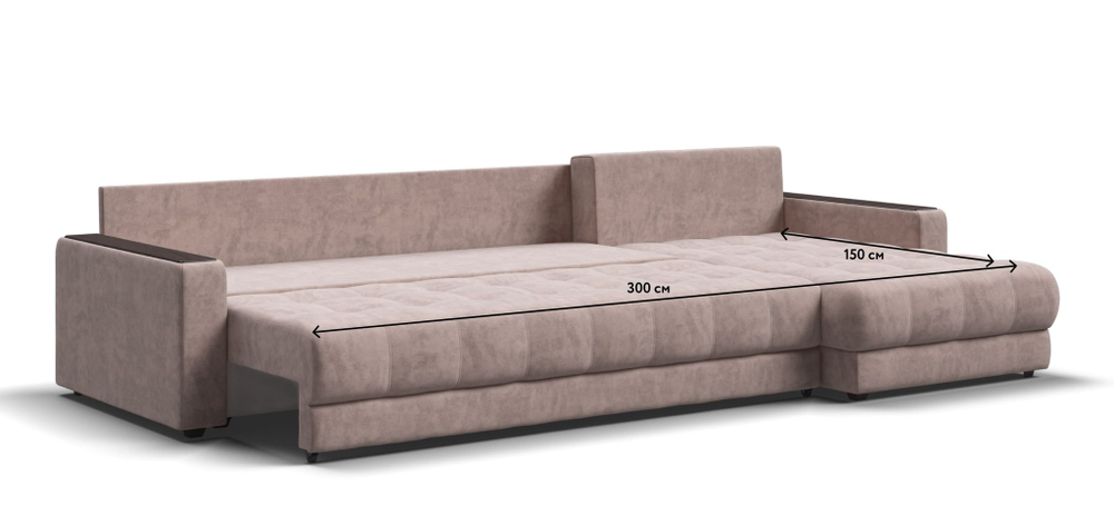 Угловой диван BOSS 3.0 MAX Велюр Royal пион