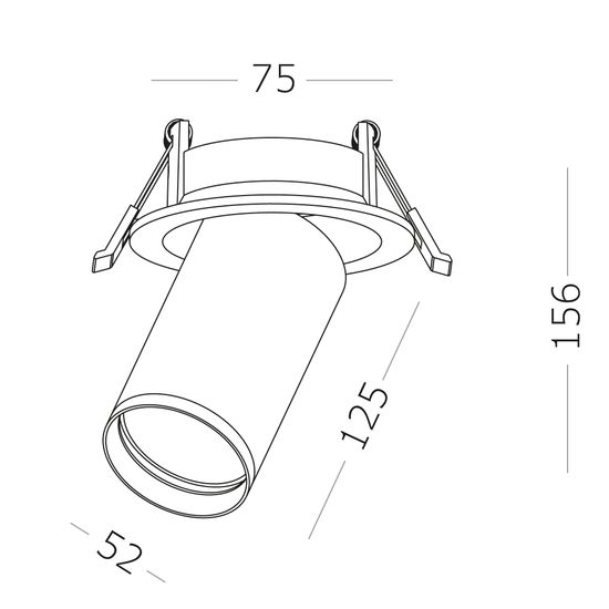 ST759.538.07 Св-к встр. Белый LED 1*7W 3000K 560Lm Ra>90 60° IP20 D95xH156 220-240VV Встраиваемые светильники