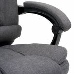 Кресло офисное CROMEX (КРОМЕКС) "Chill MS-005", с функцией вибромассажа, подножка, ткань, серое, 532959