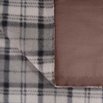 Ткань плащевая на флисе клетка, 270 гр/м2, 150 см, кофе с молоком