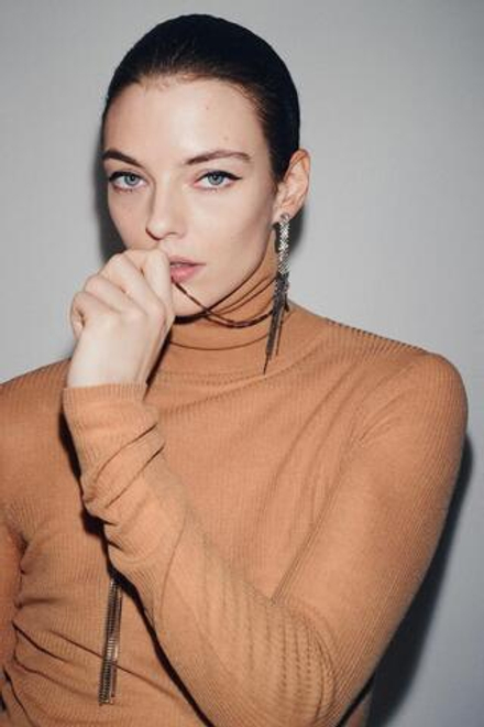 ZARA ДЛИННЫЕ СЕРЬГИ СО СТРАЗАМИ, АНТРАЦИТОВО-СЕРЫЙ