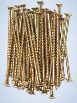 Саморез по дереву 4.2х76 мм желтый, 50шт.