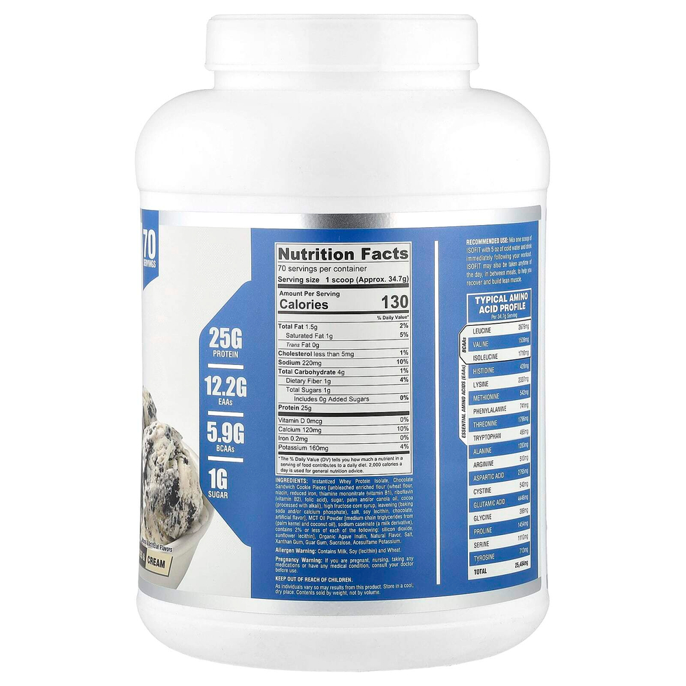 Nutrex Research, IsoFit®, протеин, печенье и сливки, 2429 г (5 фунтов)