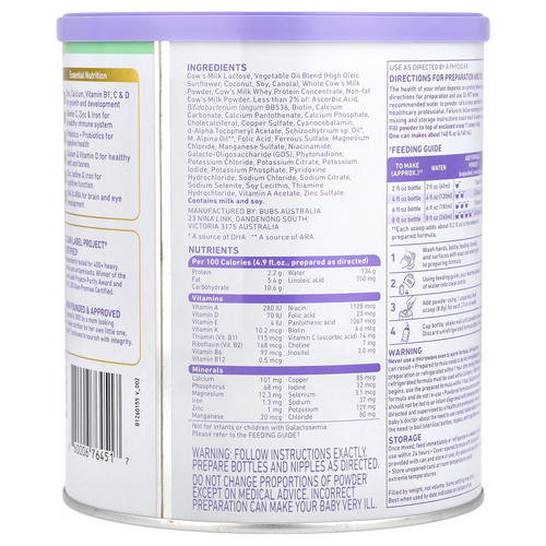 Aussie Bubs, 365 Day Grass Fed, смесь для младенцев с сухим коровьим молоком, для детей от 0 до 12 месяцев, 567 г (20 унций)