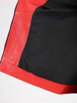 Кожаная куртка демисезонная косуха оверсайз