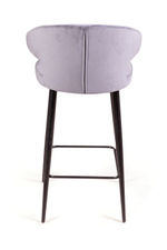 Стул полубарный Richard ромб, бархат серый 27