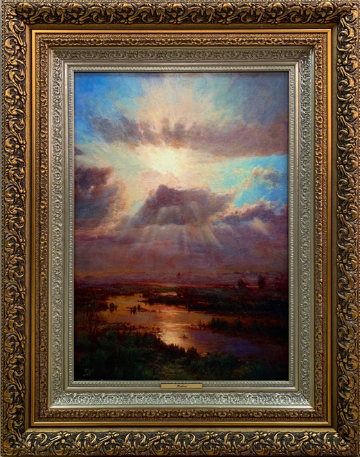 Туманов Семён Исаевич. Небеса. СССР. Холст, жикле.