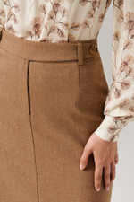 4845 Юбка женская (кофейно-бежевый)