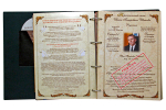 Родословная книга "Восточная" кож.зам зеленая (в подарочной коробке)