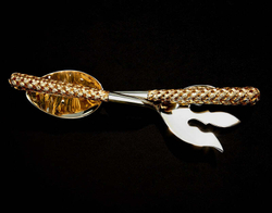 Набор приборов для салата L'Objet Braid Gold, 29 см