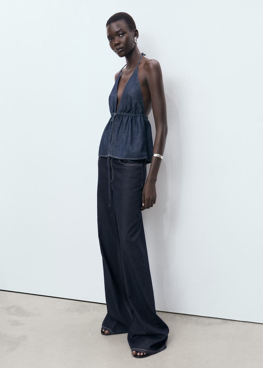 Джинсы Wideleg с заниженной талией