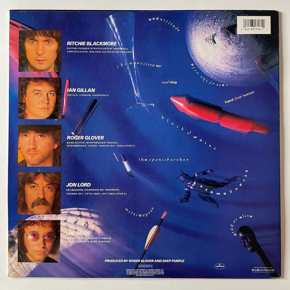 Винтажная виниловая пластинка LP Deep Purple The House Of Blue Light Дом Голубого Света (USA 1987) Mitzi Dupree