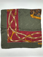 Платок зелёный с бордовой каймой Ralph Lauren