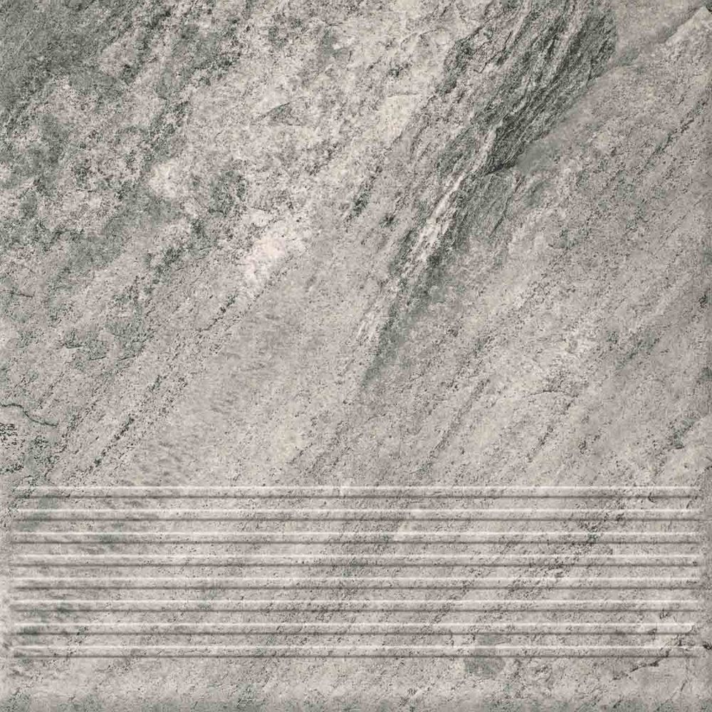 Ceramika Paradyz - Mattone Pietra Grafit - Ступень с насечками рядовая 300x300