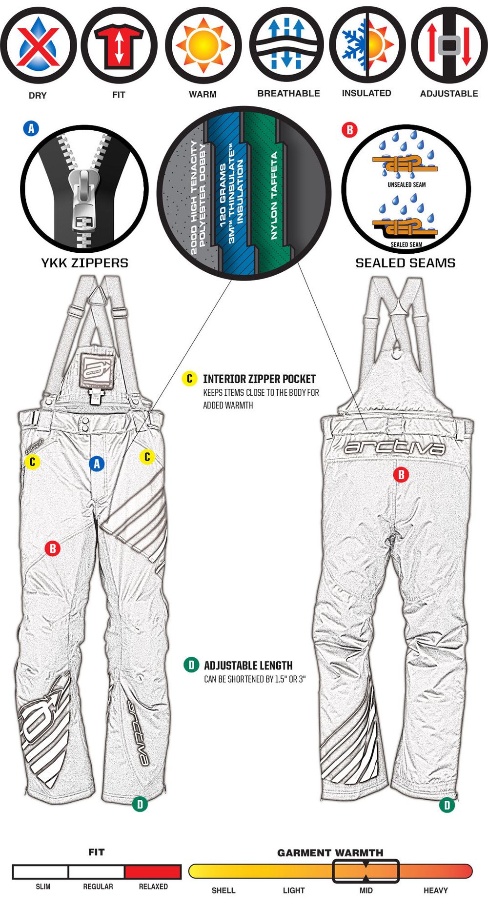 Comp Bib / Женские / Черно-фиолетовый