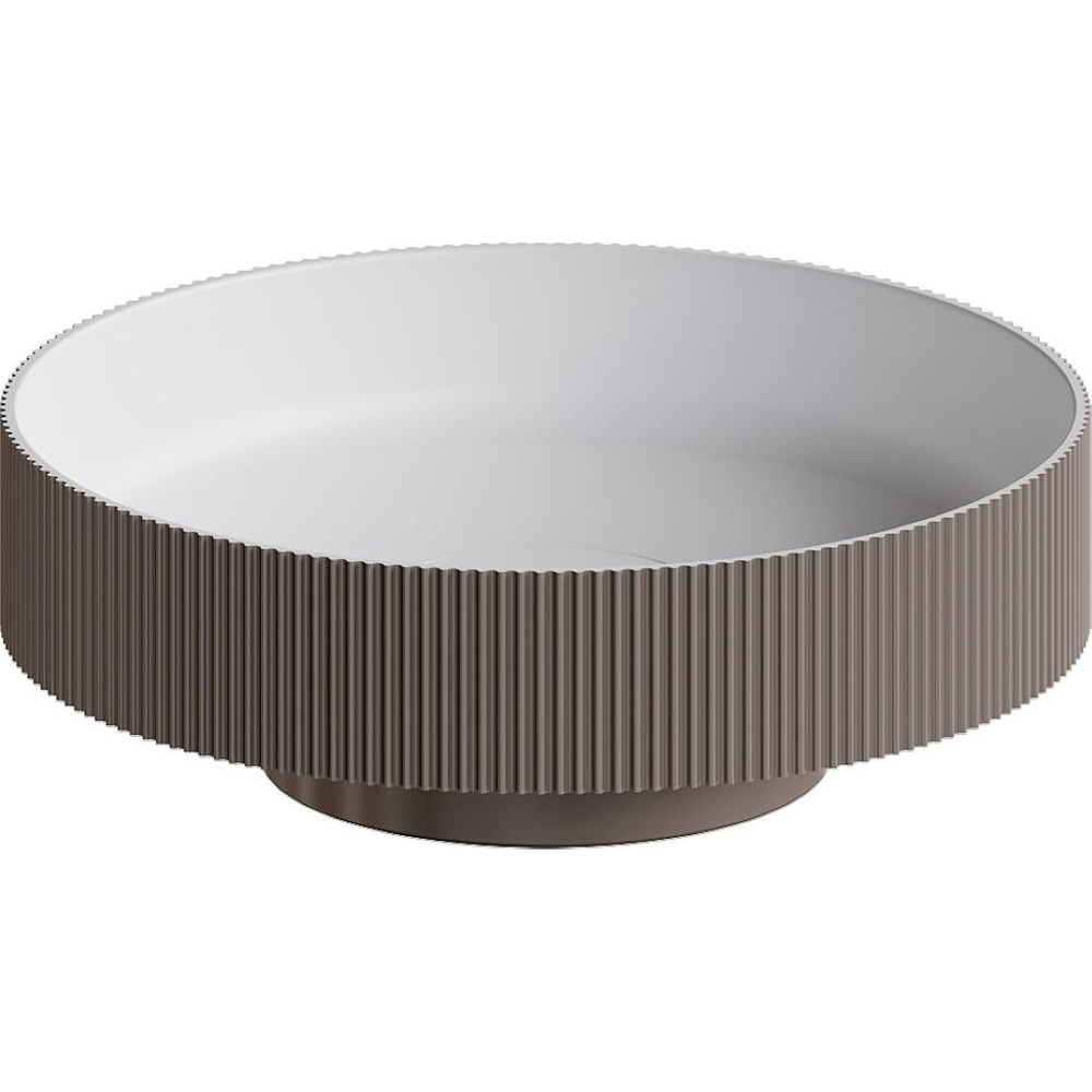 Раковина накладная рифленая Boheme Sole 801-R-D, Corian 400*130 DELMAR