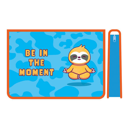 Папка д/труда А4 (325*230*100) 2отд. молния сверху, пластик "Ленивец"