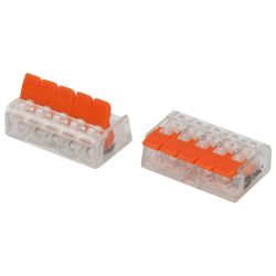 Клемма ЭРА NO-225-352 универсальная 221-415 компактная с рычагами 5-проводная 0.2-4 мм2 (упаковка 20 шт.) | Клеммы