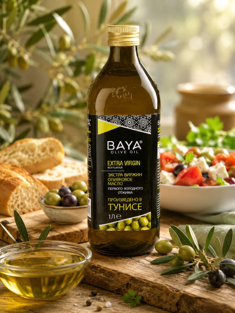 Масло оливковое Baya Extra Virgin холодный отжим 1 л x 2 шт