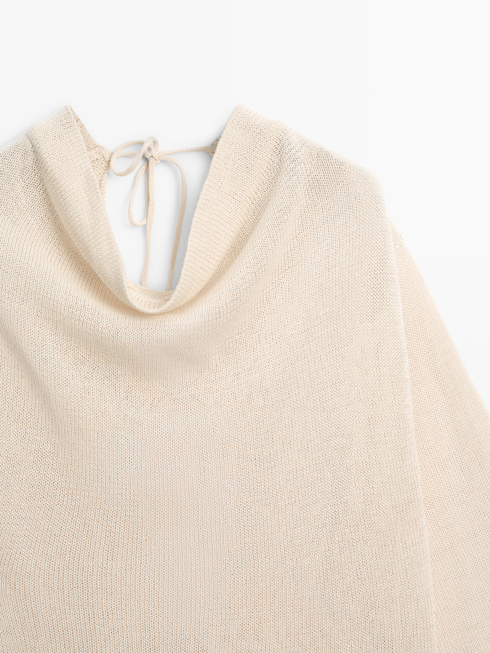 Massimo Dutti Тонкий свитер, бежевый