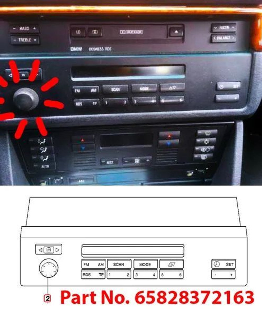 Кнопка включения магнитолы BMW E38, E39, E53 (MID)